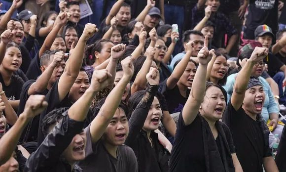 Kuki Students Protests Against Assam Rifles Withdrawal from Manipur Buffer Zones